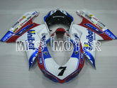 Ducati 848 / 1098 / 1198 2007-2011 Injection ABS Fairing - Unibat - Red wine color White - MFS4197